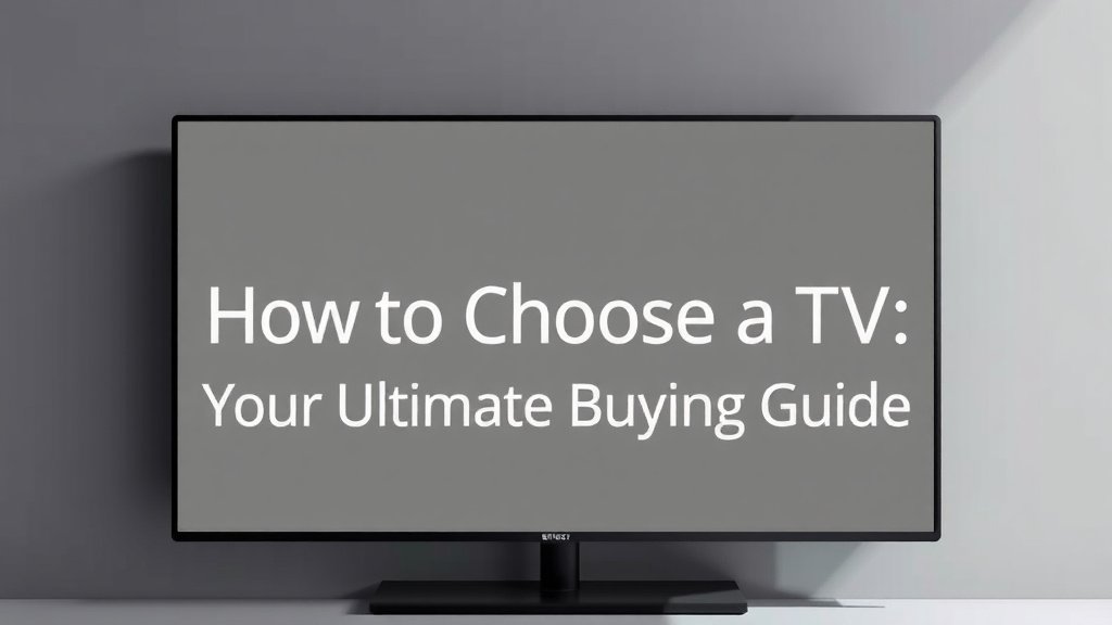 How to Choose a TV: Your Ultimate Buying Guide