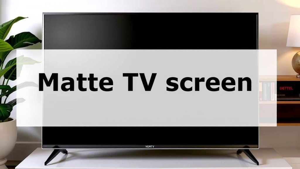 Understanding Your TV Screen's Finish: Matte vs. Glossy