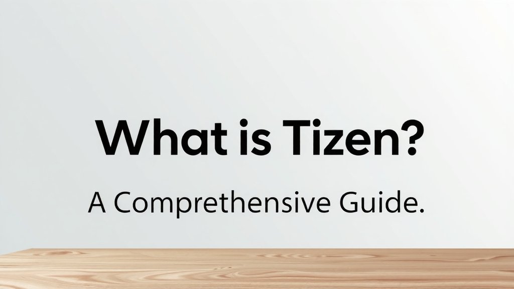What is Tizen? A Comprehensive Guide