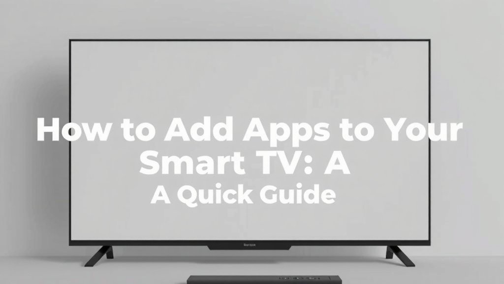 How to Add Apps to Your Smart TV: A Quick Guide