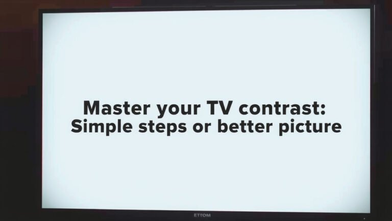 Master Your TV Contrast: Simple Steps for Better Picture