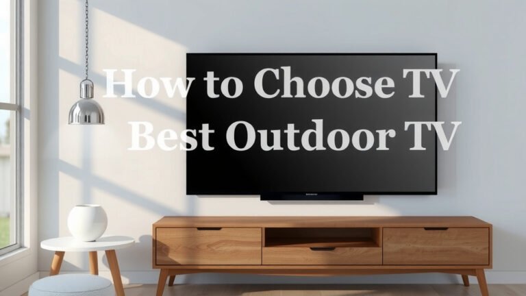 How to Choose the Best Outdoor TV