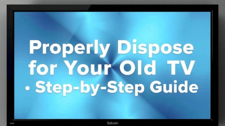 Properly Dispose of Your Old TV: A Step-by-Step Guide