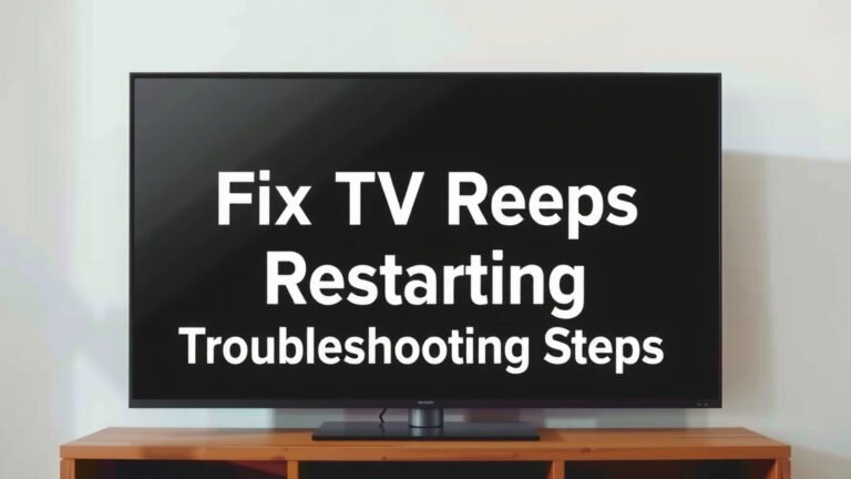 Fix TV Keeps Restarting: Troubleshooting Steps