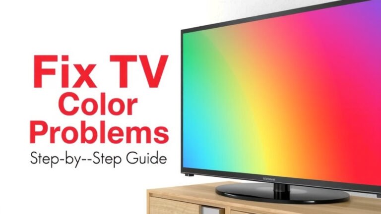Fix TV Color Problems: A Step-by-Step Guide