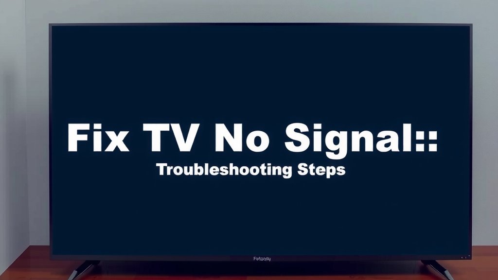 Fix TV No Signal: Easy Troubleshooting Steps