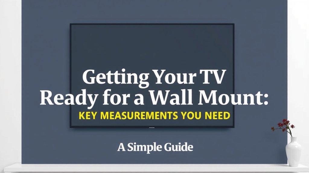 Getting Your TV Ready for a Wall Mount: Key Measurements You Need