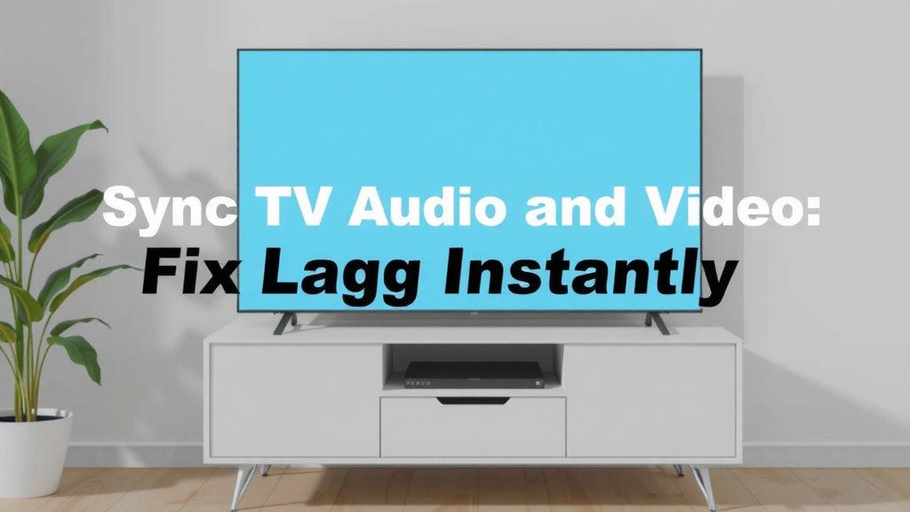 Sync TV Audio and Video: Fix Lag Instantly