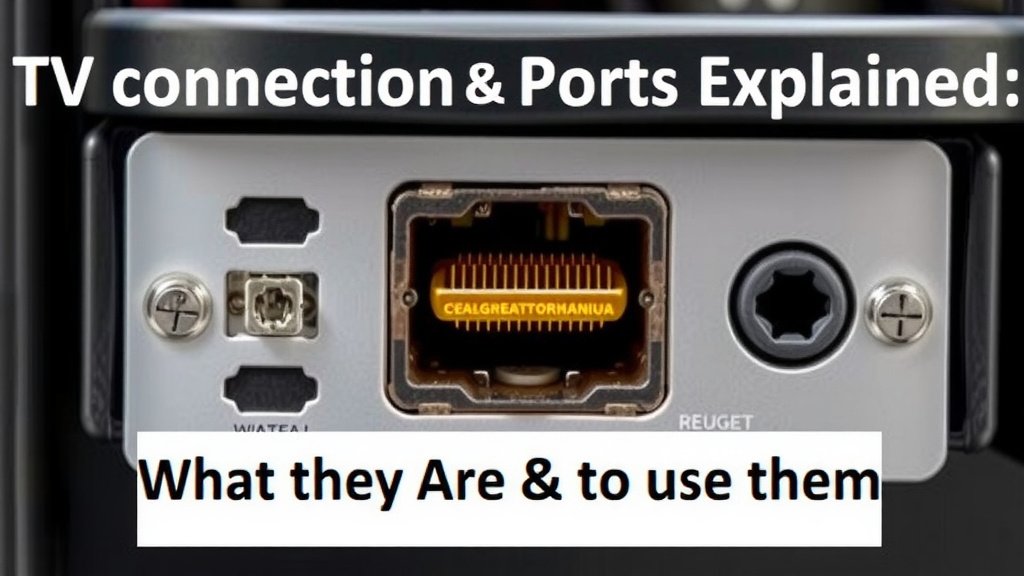 TV Connection Ports Explained: What They Are & How to Use Them