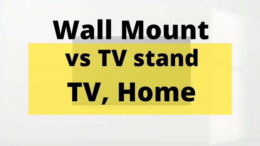 Wall Mount vs TV Stand: Which Is Right For Your Home
