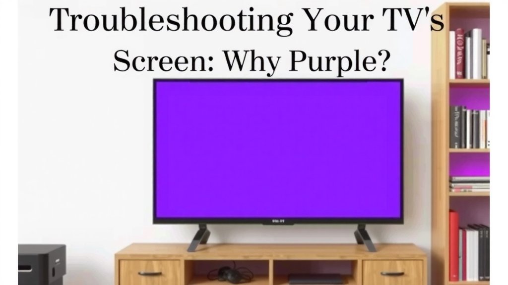 Troubleshooting Your TV's Purple Screen Problem