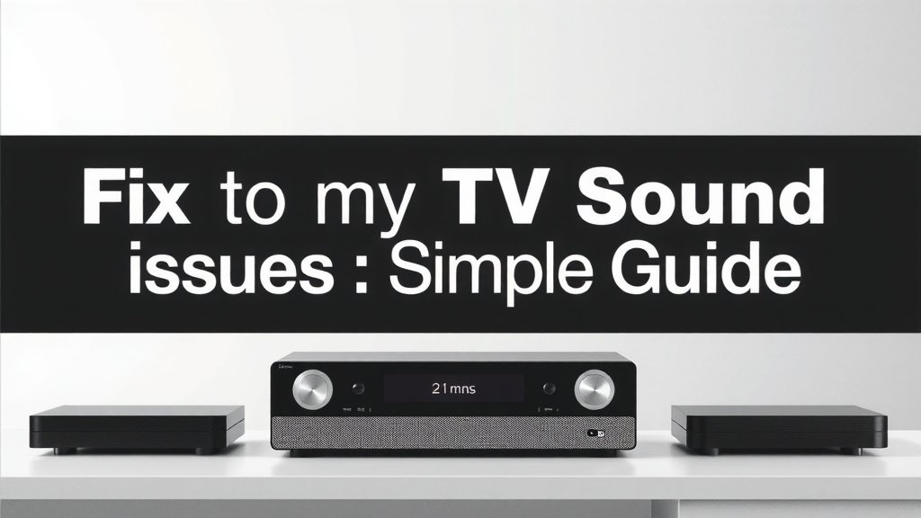 Fix Your TV Sound Sync Issues: A Simple Guide