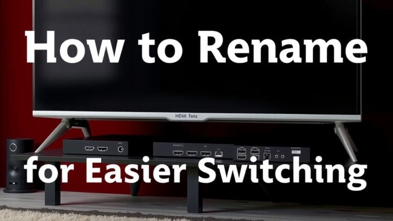 How to Rename HDMI Inputs on Your TV for Easier Switching