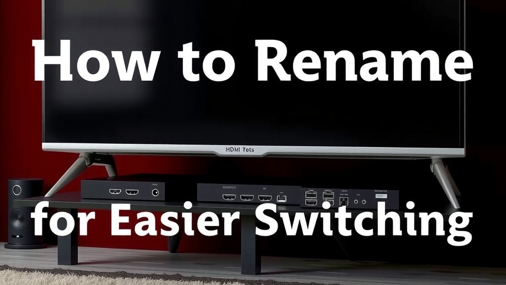 How to Rename HDMI Inputs on Your TV for Easier Switching