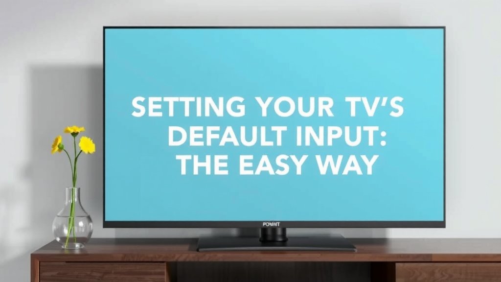 Setting Your TV's Default Input the Easy Way
