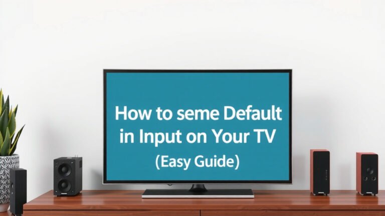 How to Set the Default Input on Your TV: Easy Guide