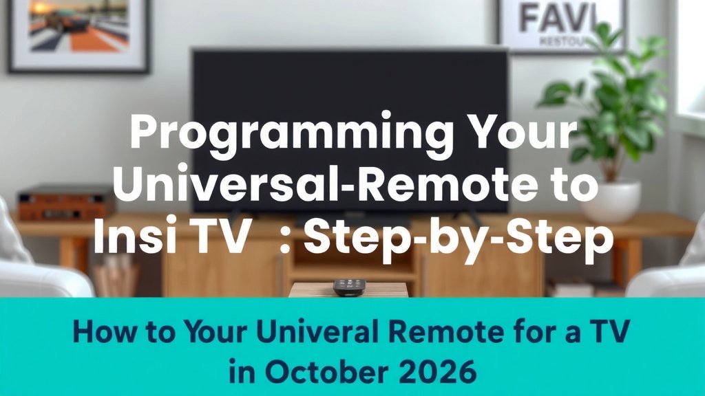 Programming Your Universal Remote to Your TV, Step by Step