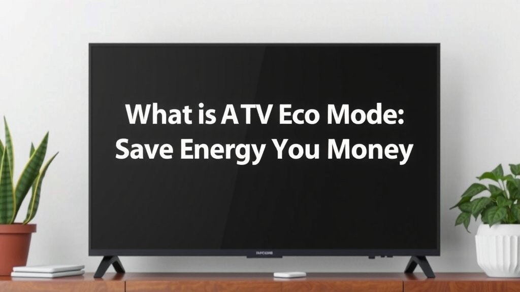 What is TV Eco Mode: Save Energy and Money