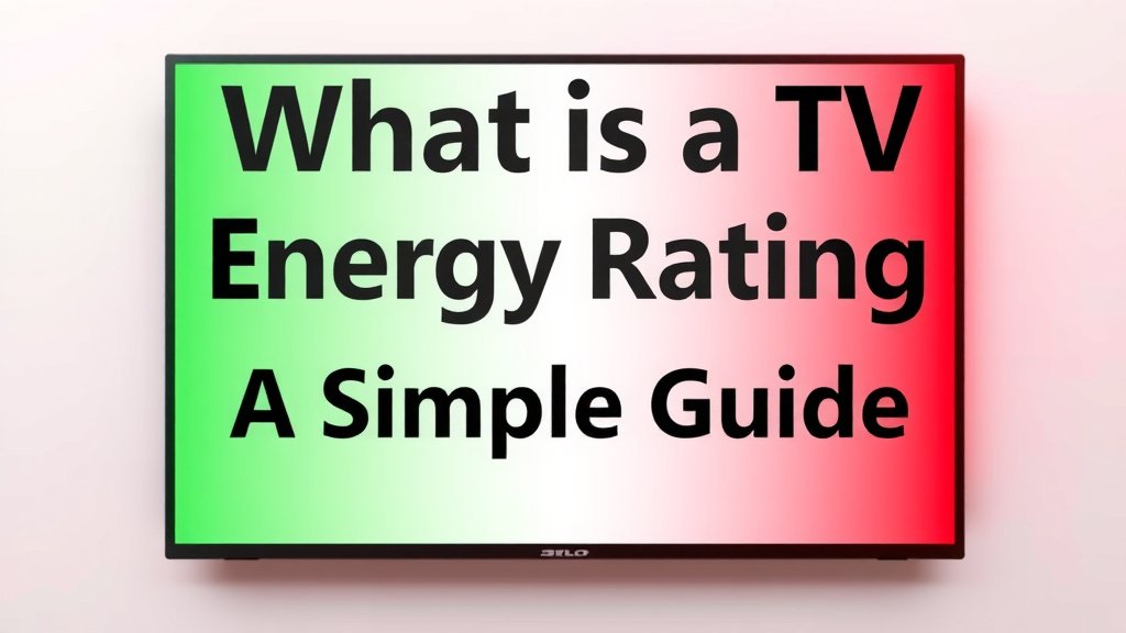What is a TV Energy Rating: A Simple Guide