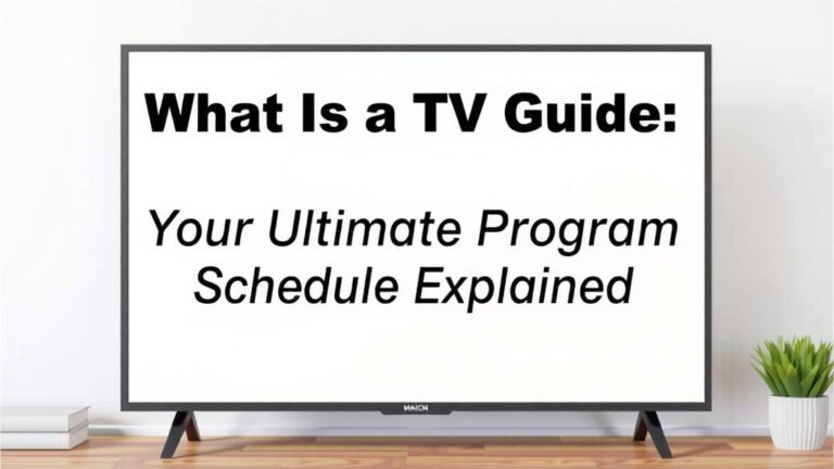 What Is a TV Guide: Your Ultimate Program Schedule Explained