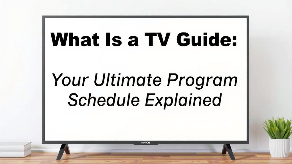 What Is a TV Guide: Your Ultimate Program Schedule Explained