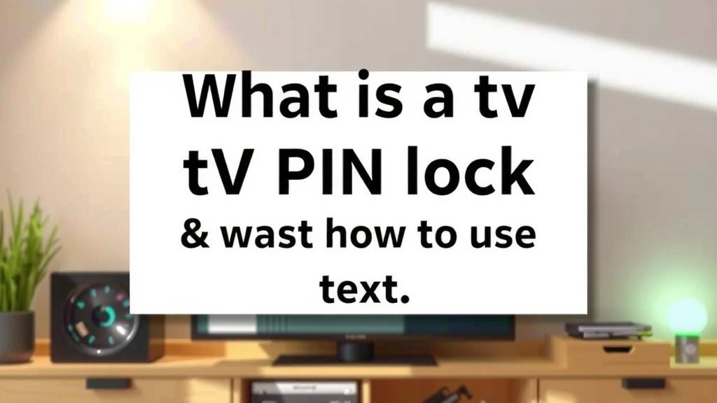 What Is a TV PIN Lock and How to Use It