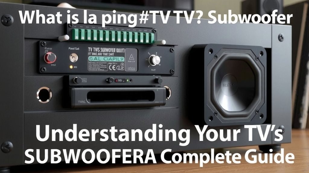 Understanding Your TV's Subwoofer Connection