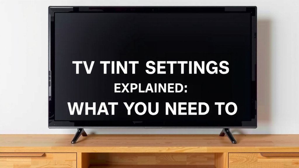 TV Tint Settings Explained: What You Need to Know